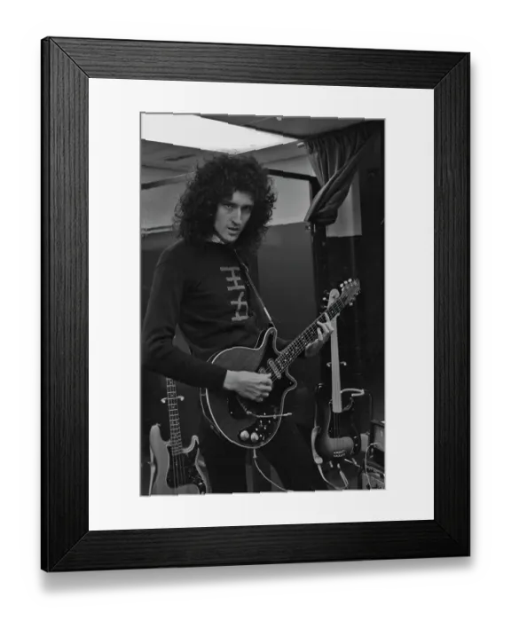 Framed Print : Brian May. Guitarist Brian May of British rock band Queen, circa 1977 Framed Print : Brian May. Guitarist Brian May of British rock band Queen, circa 1977