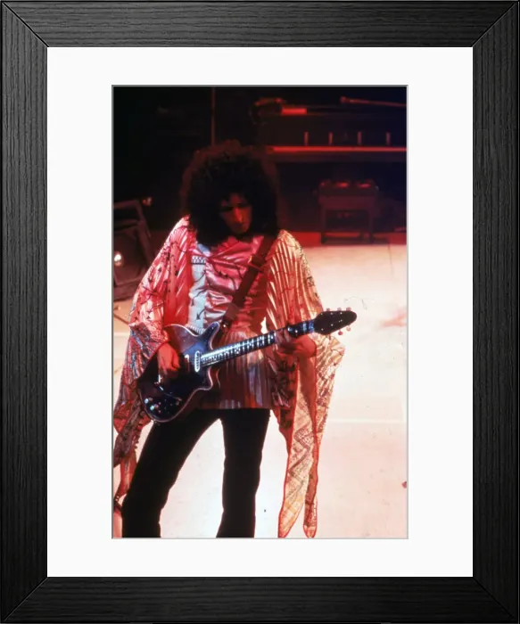 Framed Print : Brian May. Guitarist Brian May of British rock band Queen in concert, circa 1977 Framed Print : Brian May. Guitarist Brian May of British rock band Queen in concert, circa 1977