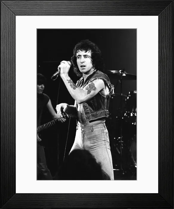 Framed Print : Bon Scott Of AC / DC Framed Print : Bon Scott Of AC / DC
