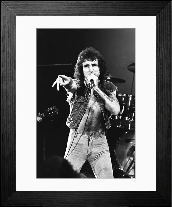 Framed Print : Bon Scott Of AC / DC Framed Print : Bon Scott Of AC / DC