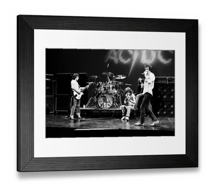 Framed Print : AC / DC Rehearses For Gig