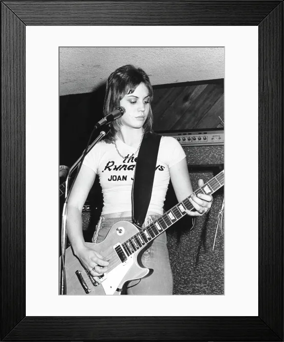 Framed Print : Guitarist Joan Jett of the rock band The Runaways Framed Print : Guitarist Joan Jett of the rock band The Runaways