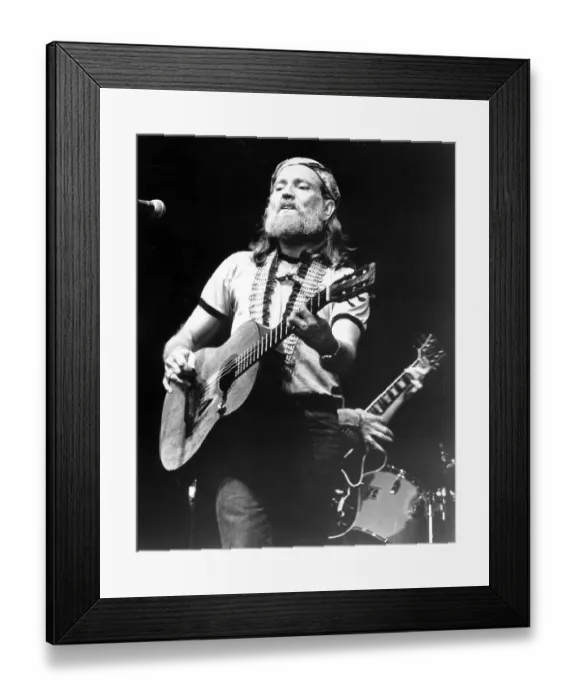 Framed Print : Willie Nelson Performing Framed Print : Willie Nelson Performing