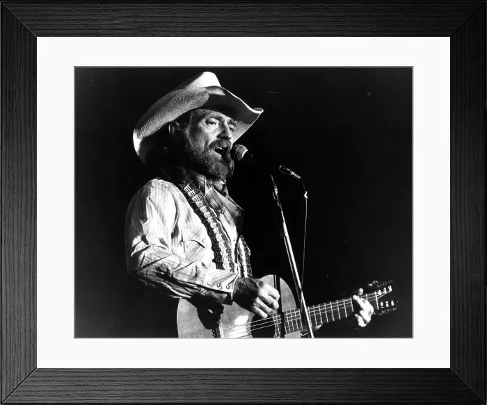 Framed Print : Willie Nelson Performing Framed Print : Willie Nelson Performing