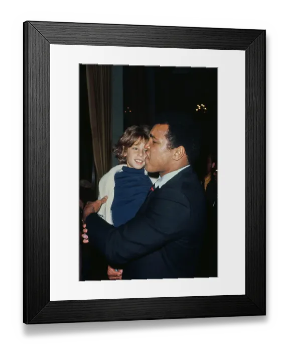 Framed Print : Muhammad Ali with Jason Gould Framed Print : Muhammad Ali with Jason Gould