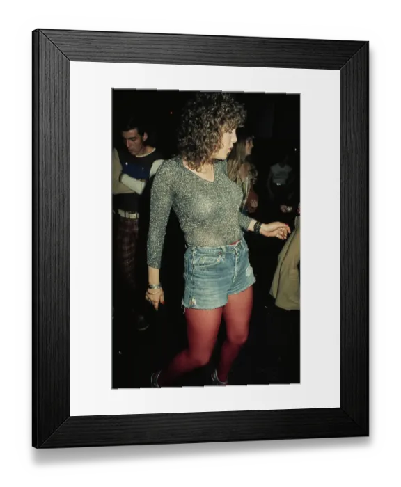 Framed Print : Woman In Red Tights - Rodney Bingenheimer's English Disco Framed Print : Woman In Red Tights - Rodney Bingenheimer's English Disco