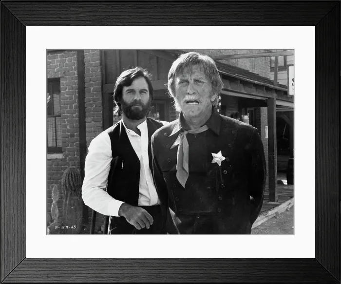 Framed Print : Kirk Douglas And James Stacy In Posse Framed Print : Kirk Douglas And James Stacy In Posse
