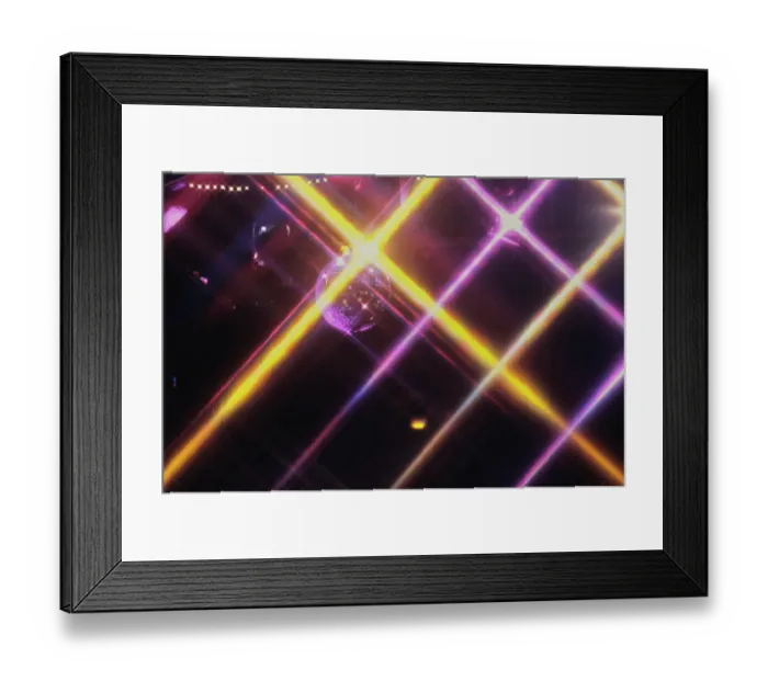 Framed Print : Glitter Ball & Lights