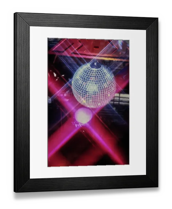 Framed Print : Glitter Ball & Lights Framed Print : Glitter Ball & Lights