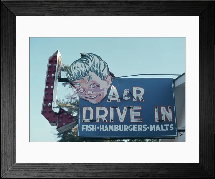 Framed Print : A&R Drive In Framed Print : A&R Drive In