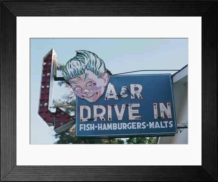 Framed Print : A&R Drive In Framed Print : A&R Drive In
