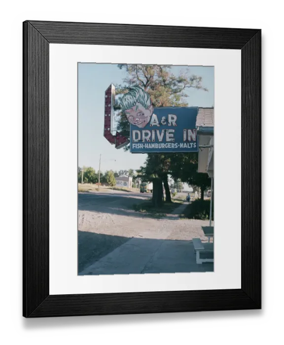 Framed Print : A&R Drive In Framed Print : A&R Drive In