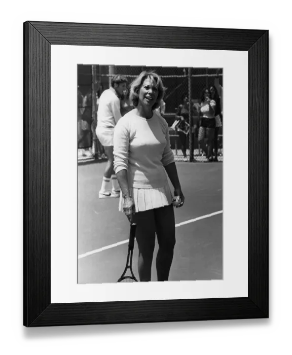 Framed Print : Dinah Shore Playing Tennis Framed Print : Dinah Shore Playing Tennis
