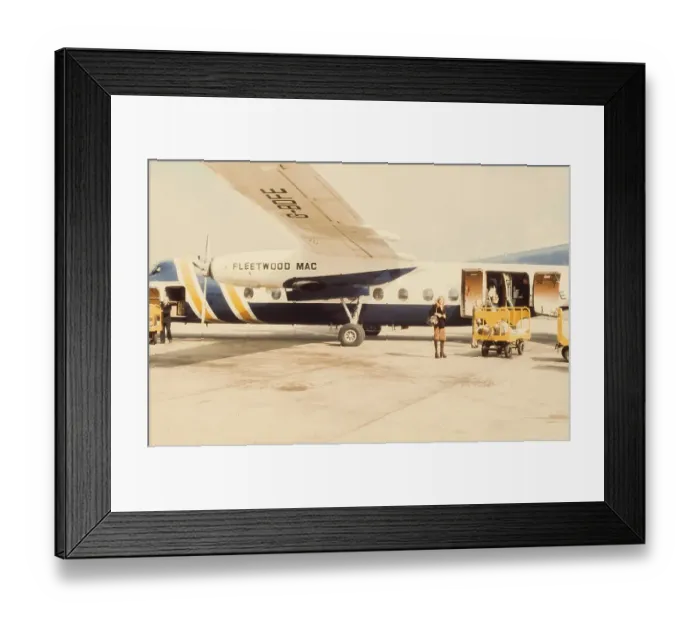 Framed Print : Fleetwood Mac With Their Plane Framed Print : Fleetwood Mac With Their Plane