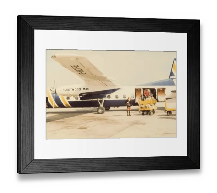 Framed Print : Fleetwood Mac With Their Plane Framed Print : Fleetwood Mac With Their Plane