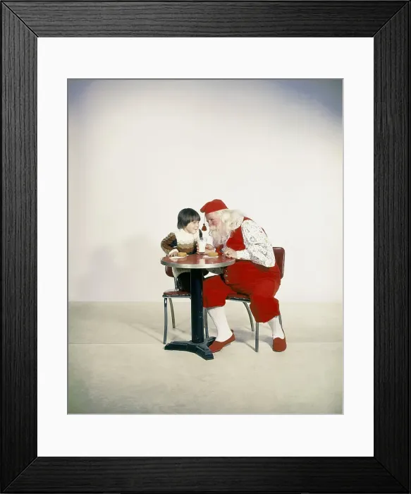 Framed Print : Santa And Tommy Framed Print : Santa And Tommy