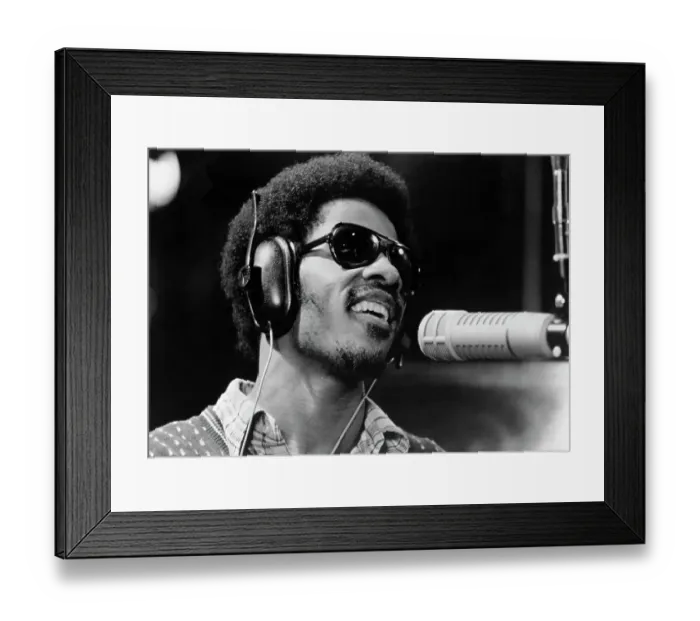 Framed Print : Stevie Wonder In the Studio Framed Print : Stevie Wonder In the Studio