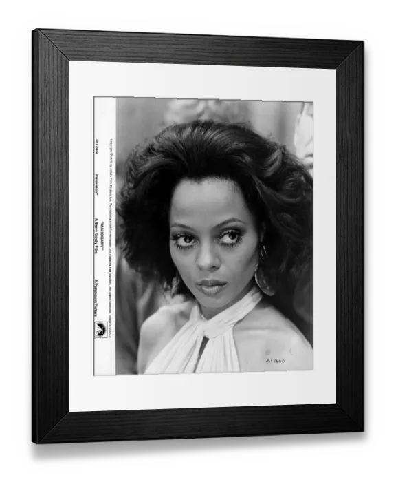 Framed Print : Mahogany. Singer and actress Diana Ross in a publicity still for the 1975 Framed Print : Mahogany. Singer and actress Diana Ross in a publicity still for the 1975