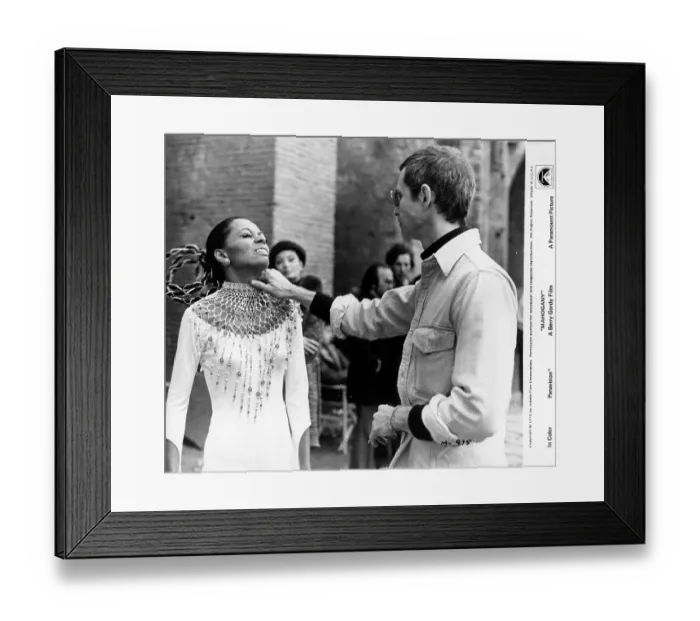 Framed Print : Mahogany. Singer and actress Diana Ross with co-star Anthony Perkins in Framed Print : Mahogany. Singer and actress Diana Ross with co-star Anthony Perkins in