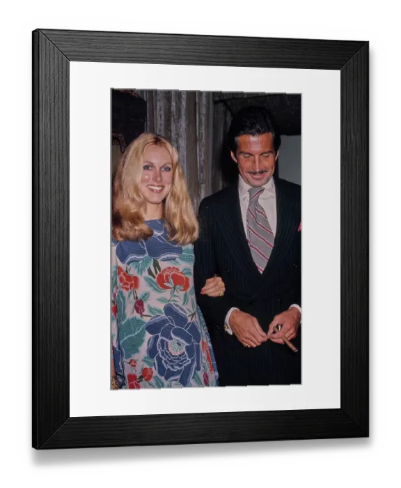 Framed Print : Alana Hamilton & George Hamilton