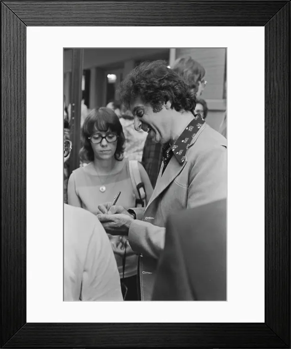 Framed Print : Mort Sahl And Fan Framed Print : Mort Sahl And Fan