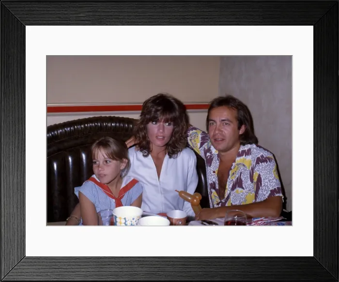 Framed Print : Bernie Taupin at a Restaurant with Wife and Muse Framed Print : Bernie Taupin at a Restaurant with Wife and Muse
