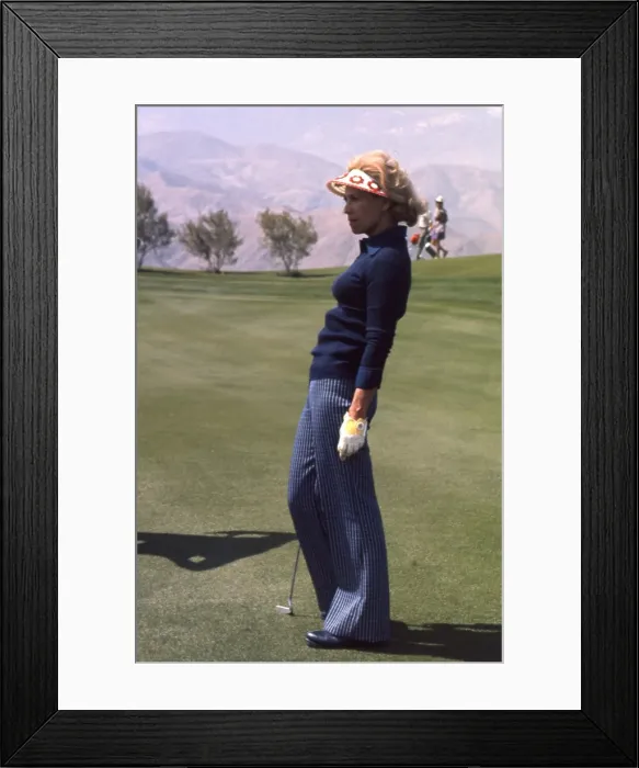 Framed Print : Dinah Shore Playing Golf Framed Print : Dinah Shore Playing Golf