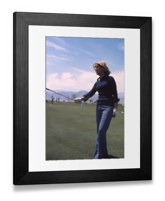 Framed Print : Dinah Shore Playing Golf Framed Print : Dinah Shore Playing Golf