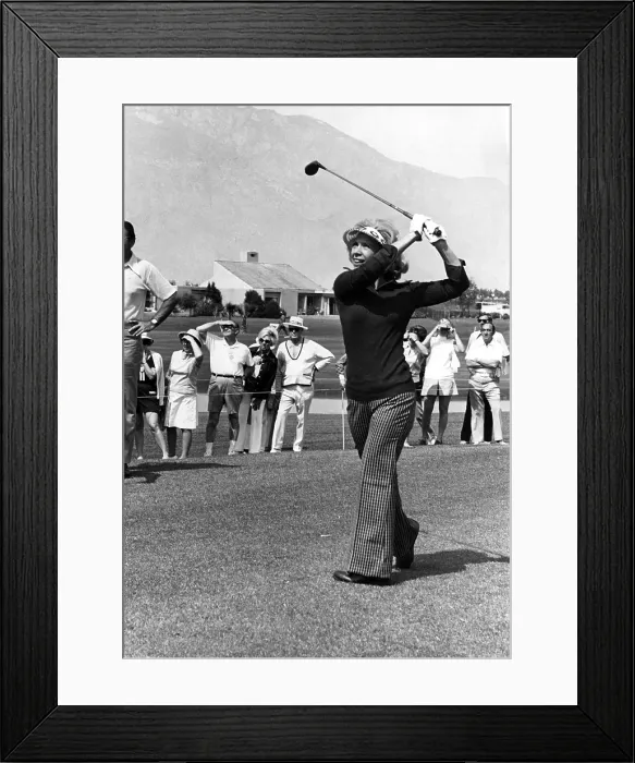 Framed Print : Dinah Shore Playing Golf Framed Print : Dinah Shore Playing Golf