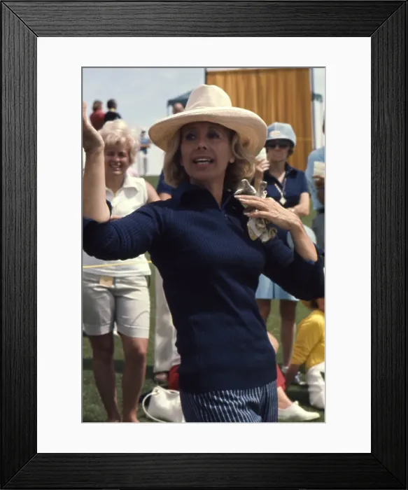 Framed Print : Dinah Shore Playing Golf