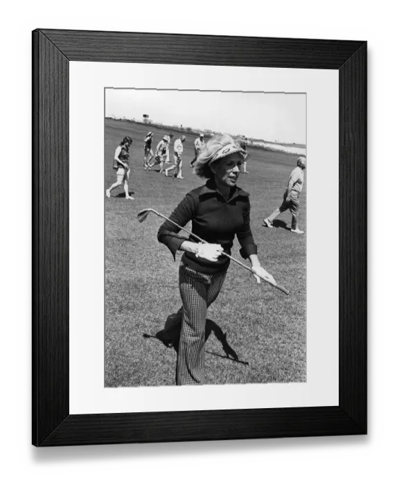 Framed Print : Dinah Shore Playing Golf Framed Print : Dinah Shore Playing Golf