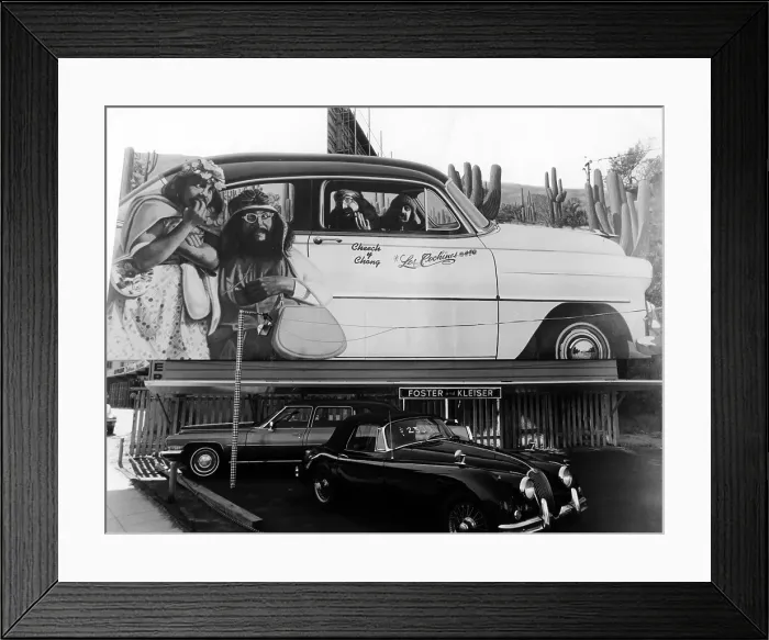 Framed Print : Cheech And Chong Billboard For Their Los Cochinos Album Framed Print : Cheech And Chong Billboard For Their Los Cochinos Album