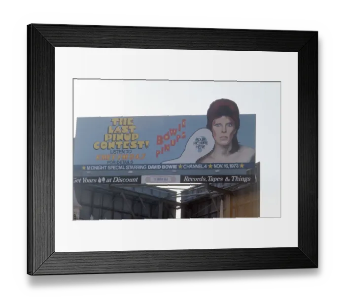 Framed Print : David Bowie Billboard In LA Framed Print : David Bowie Billboard In LA
