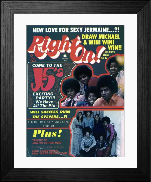 Framed Print : Right On!. JANUARY 1973: The R and B groups The Sylvers Framed Print : Right On!. JANUARY 1973: The R and B groups The Sylvers