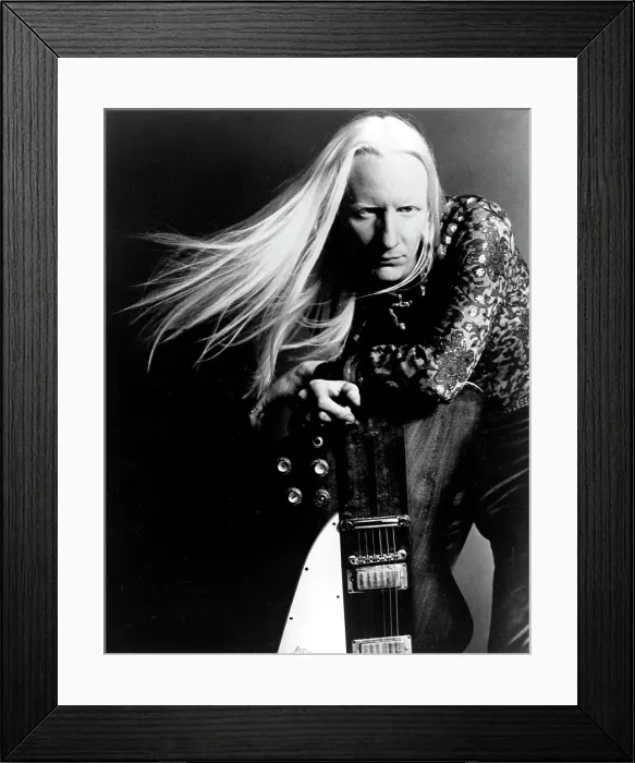 Framed Print : Johnny Winter portrait Session Framed Print : Johnny Winter portrait Session