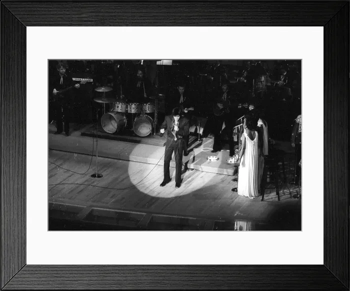 Framed Print : Elvis Presley with the Sweet Inspirations Framed Print : Elvis Presley with the Sweet Inspirations