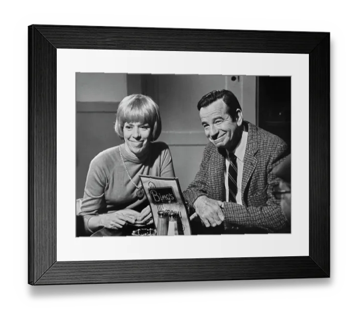 Framed Print : Carol Burnett And Walter Matthau On Set Framed Print : Carol Burnett And Walter Matthau On Set