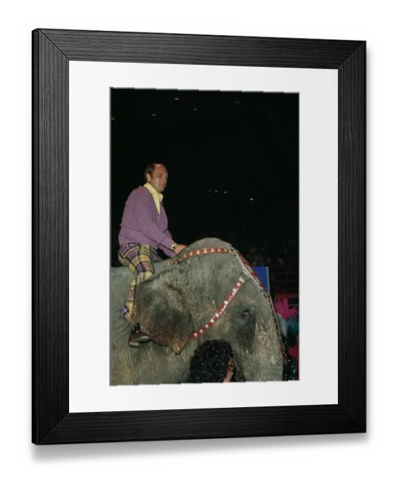 Framed Print : Bob Newhart - Elephant Ride Framed Print : Bob Newhart - Elephant Ride