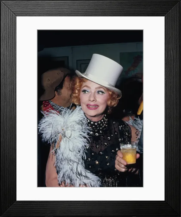 Framed Print : Lucille Ball in Top Hat