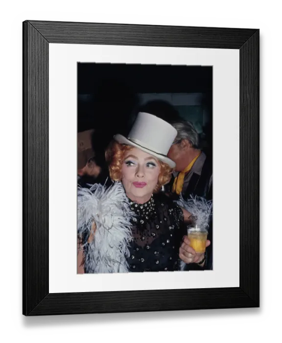 Framed Print : Lucille Ball In Top Hat