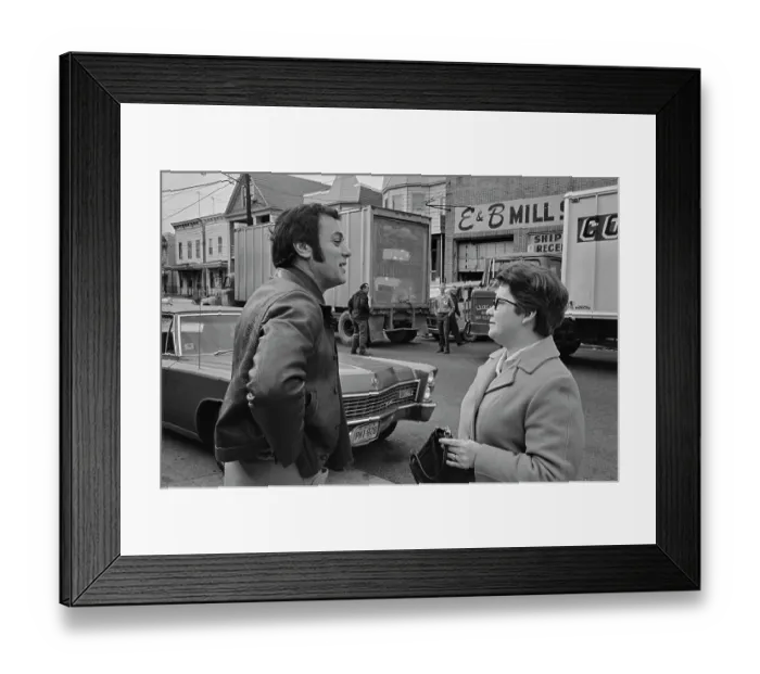 Framed Print : Tony Curtis Visits The Tom James Company Factory, Perth Amboy, New Jersey Framed Print : Tony Curtis Visits The Tom James Company Factory, Perth Amboy, New Jersey