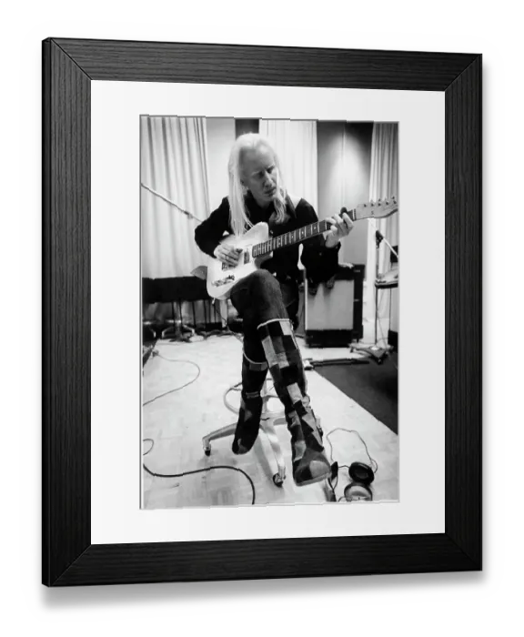 Framed Print : Johnny Winter In The Studio Framed Print : Johnny Winter In The Studio