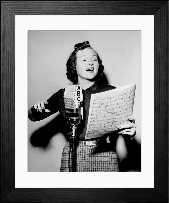 Framed Print : Jo Stafford Recording Framed Print : Jo Stafford Recording