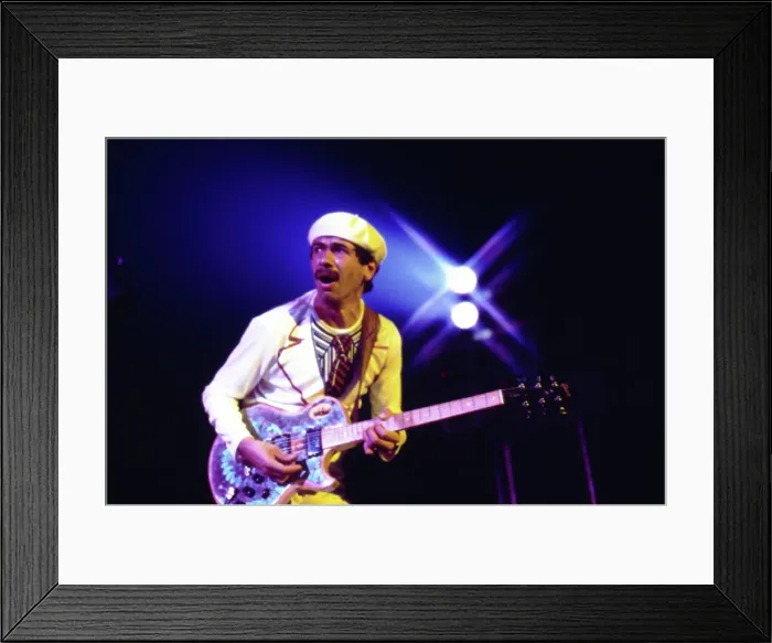 Framed Print : Photo of Carlos Santana Framed Print : Photo of Carlos Santana