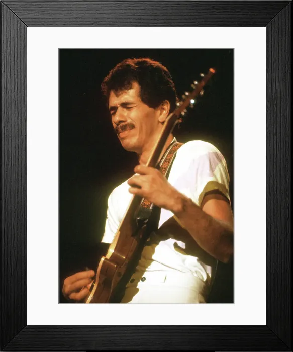 Framed Print : Photo of Carlos Santana Framed Print : Photo of Carlos Santana