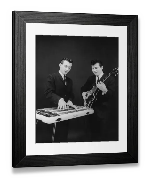 Framed Print : Photo of Santo & Johnny Framed Print : Photo of Santo & Johnny
