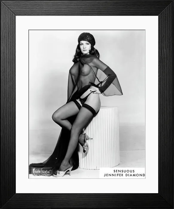Framed Print : Photo of Sensuous Jennifer Diamond 001 Stripper Framed Print : Photo of Sensuous Jennifer Diamond 001 Stripper