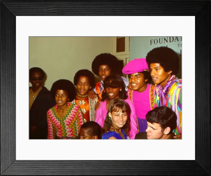 Framed Print : Jackson 5 With Fans Framed Print : Jackson 5 With Fans