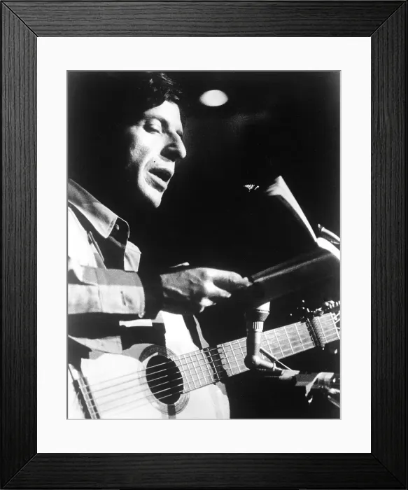 Framed Print : Photo of Leonard Cohen Framed Print : Photo of Leonard Cohen