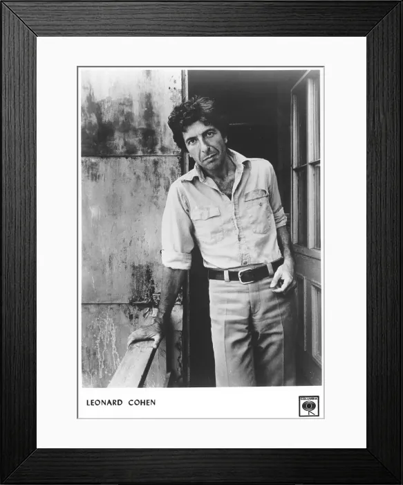 Framed Print : Photo of Leonard Cohen Framed Print : Photo of Leonard Cohen
